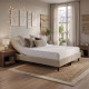 Sommier relaxation à lattes DUNLOPILLO Dunlo'box mono 18cm - 4 tailles 95 coloris