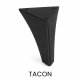 Jeu de 4 pieds Tacon noir DUNLOPILLO pour sommier hauteur 13.5cm métal coloris noir