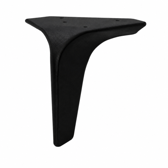 Jeu de 4 pieds Monza noir DUNLOPILLO pour sommier hauteur 12cm métal coloris noir