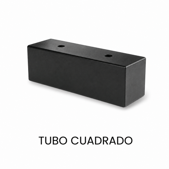 Jeu de 4 pieds Tubo Cuadrado DUNLOPILLO pour sommier hauteur 3.5cm coloris noir