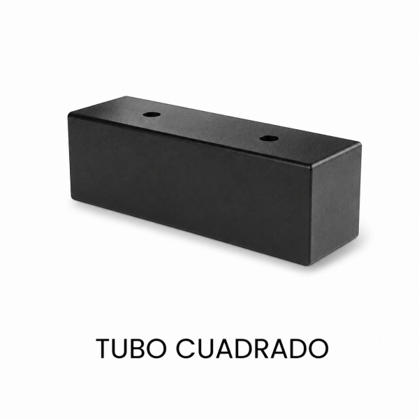 Jeu de 4 pieds Tubo Cuadrado DUNLOPILLO pour sommier hauteur 3.5cm coloris noir