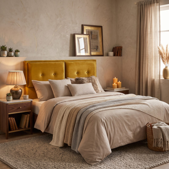 Tête de lit EPEDA Dédicace Comète hauteur 125cm - 5 tailles et 10 tissus