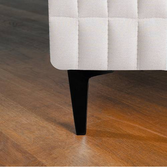 Jeu de 4 pieds azimut EPEDA pour sommier hauteur 15cm coloris laqué noir