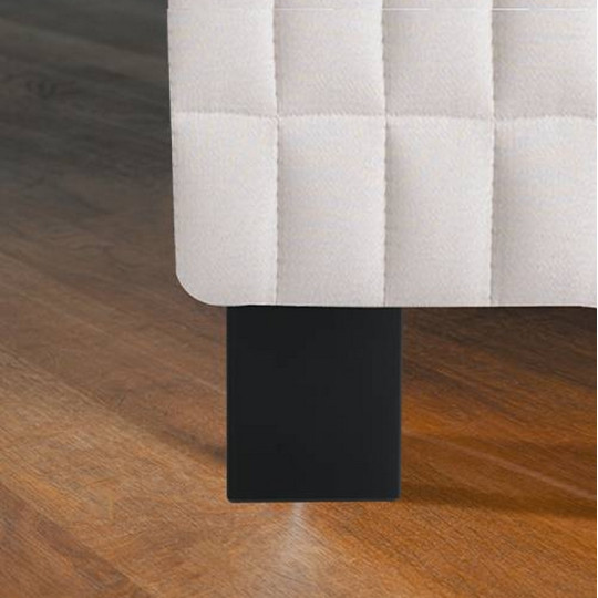 Jeu de 4 pieds carrés EPEDA pour sommier hauteur 10cm coloris noir