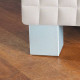 Jeu de 4 pieds cubes EPEDA pour sommier hauteur 10cm coloris gris métal