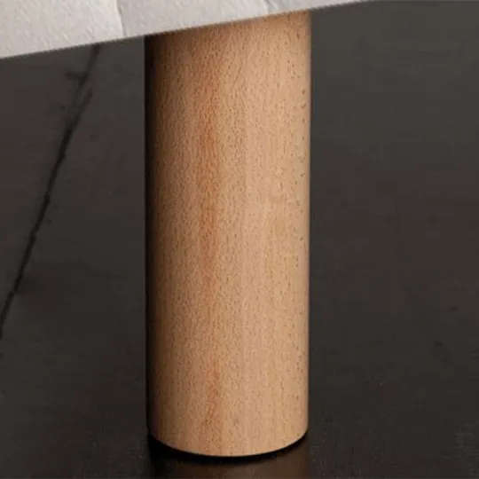 Jeu de 4 pieds cylindriques en bois EPEDA pour sommier hauteur 17cm coloris bois vernis clair