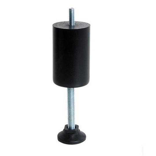 Jeu de 2 pieds centraux réglables EPEDA pour sommier hauteur 10-20cm coloris noir