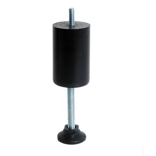 Jeu de 2 pieds centraux réglables EPEDA pour sommier hauteur 10-20cm coloris noir