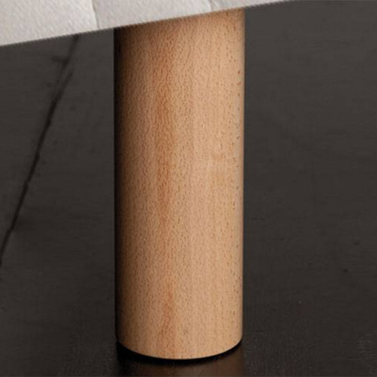 Jeu de 4 pieds cylindriques en bois EPEDA pour sommier hauteur 15cm coloris bois vernis clair