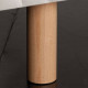 Jeu de 4 pieds cylindriques en bois EPEDA pour sommier hauteur 15cm coloris bois vernis clair