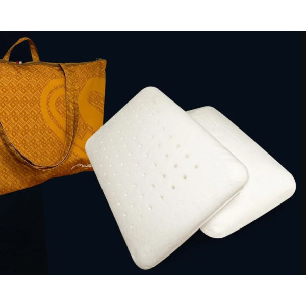 Oreiller mousse à mémoire de forme DUNLOPILLO Ibiza réactive 60x40cm moelleux - 2 modèles