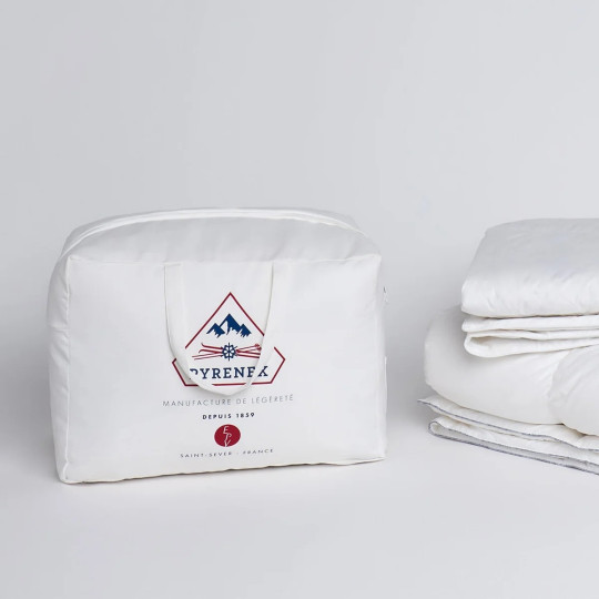 Pack de 2 couettes jumelables PYRENEX Papeete Santé Duo 360 (2x180g/m2) duvet et plumettes canard - 6 tailles