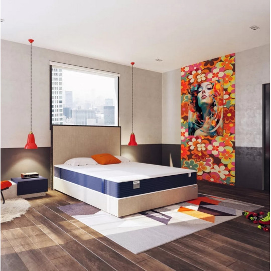 Tête de lit DUNLOPILLO Couture hauteur 120cm - 5 tailles 95 coloris