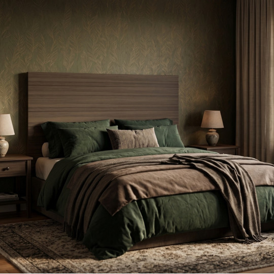 Tête de lit DUNLOPILLO Wood hauteur 120cm - 5 tailles 4 bois