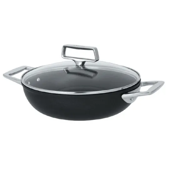 Sauteuse à deux anses CRISTEL Castel Pro Ultralu Céraliss+ 24cm avec couvercle