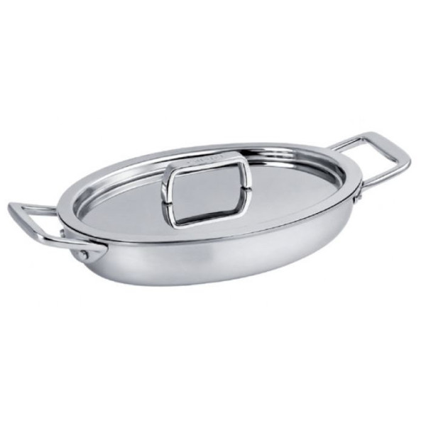 Mini plat ovale CRISTEL Castel Pro en inox 15cm avec couvercle