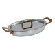 Mini plat ovale CRISTEL Castel Pro en inox finition cuivrée 15cm avec couvercle