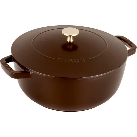 Marmite cocotte STAUB Marron chocolat 20cm en fonte