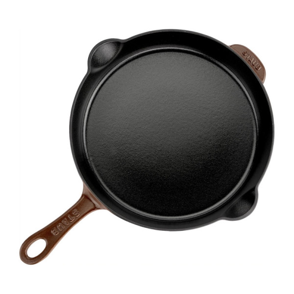 Poêle en fonte STAUB marron chocolat 28cm