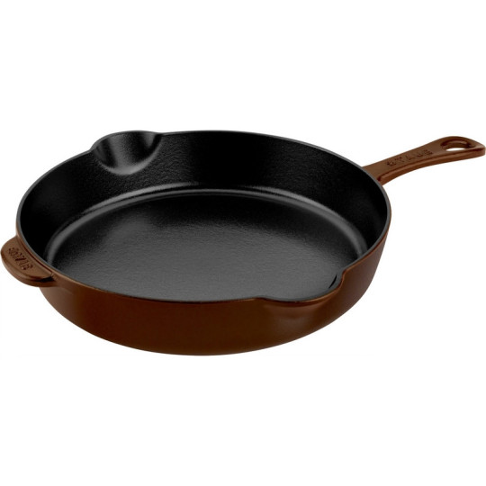 Poêle en fonte STAUB marron chocolat 28cm