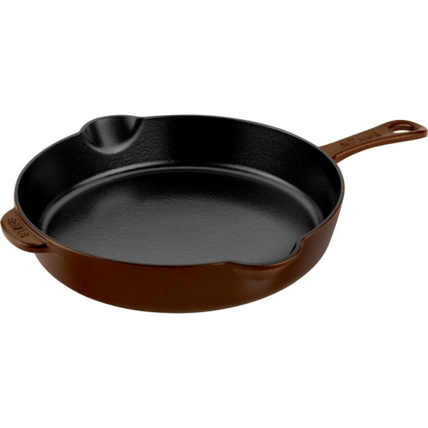 Poêle en fonte STAUB marron chocolat 28cm