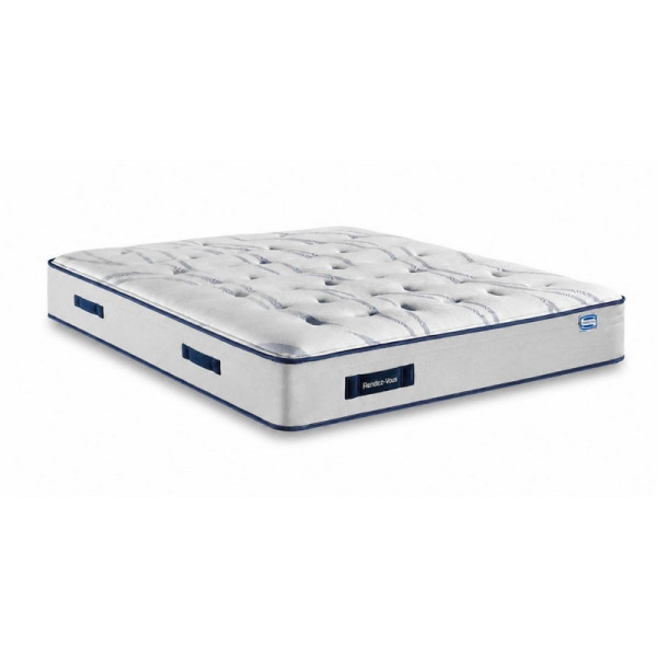 Ensemble matelas sommier et pieds SIMMONS Rendez-vous 2026 matelas à ressorts ferme 28cm - 4 coloris 9 tailles