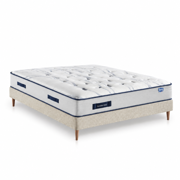 Ensemble matelas sommier et pieds SIMMONS Rendez-vous 2026 matelas à ressorts ferme 28cm - 4 coloris 9 tailles