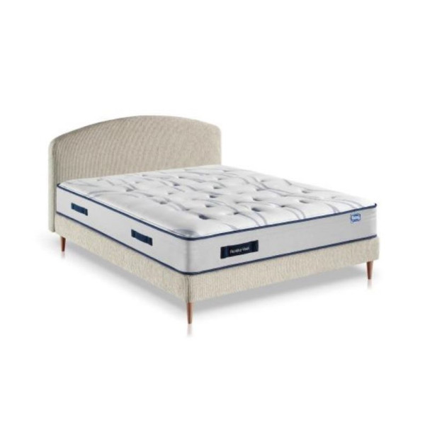 Ensemble matelas sommier tête de lit et pieds SIMMONS Rendez-vous 2026 matelas à ressorts ferme 28cm - 4 coloris 5 tailles