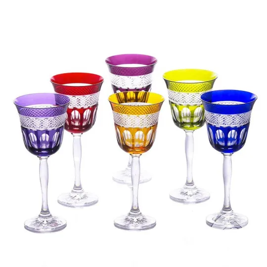 6 Verres Mireille Cristal de Paris - 4 tailles