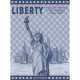 Torchon LE JACQUARD FRANCAIS 140 ans de la Statue de la Liberté 100% coton 60x80cm