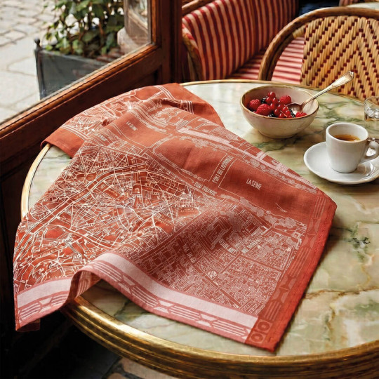 Torchon LE JACQUARD FRANCAIS A vol d'oiseau Paris 100% coton 60x80cm - 3 coloris