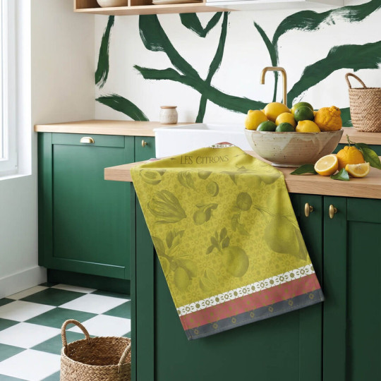 Torchon LE JACQUARD FRANCAIS La beauté du zeste 100% coton 60x80cm - 3 coloris