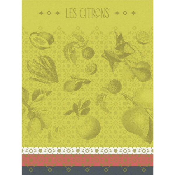 Torchon LE JACQUARD FRANCAIS La beauté du zeste 100% coton 60x80cm - 3 coloris