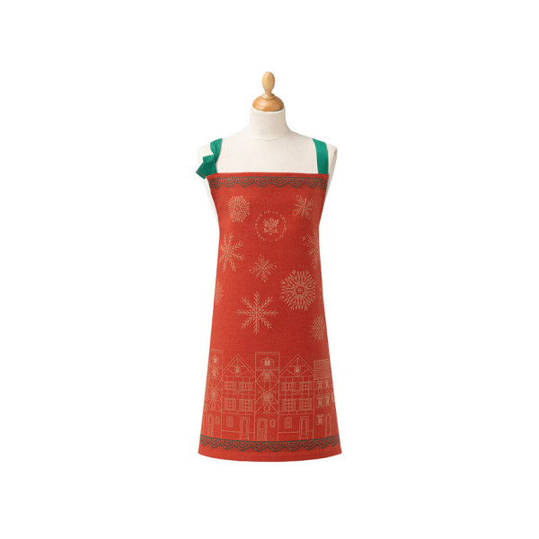 Tablier pour enfant LE JACQUARD FRANCAIS Village de Noël Elysée 100% coton 66x60cm