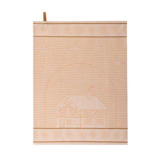 Essuie-mains LE JACQUARD FRANCAIS Noël au chalet Elysée 100% coton 44x59cm Or