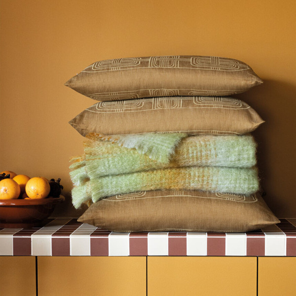 Plaid LE JACQUARD FRANCAIS Hôtel Particulier 100% mohair 140x180cm marqueterie