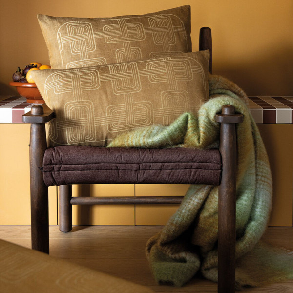 Plaid LE JACQUARD FRANCAIS Hôtel Particulier 100% mohair 140x180cm marqueterie