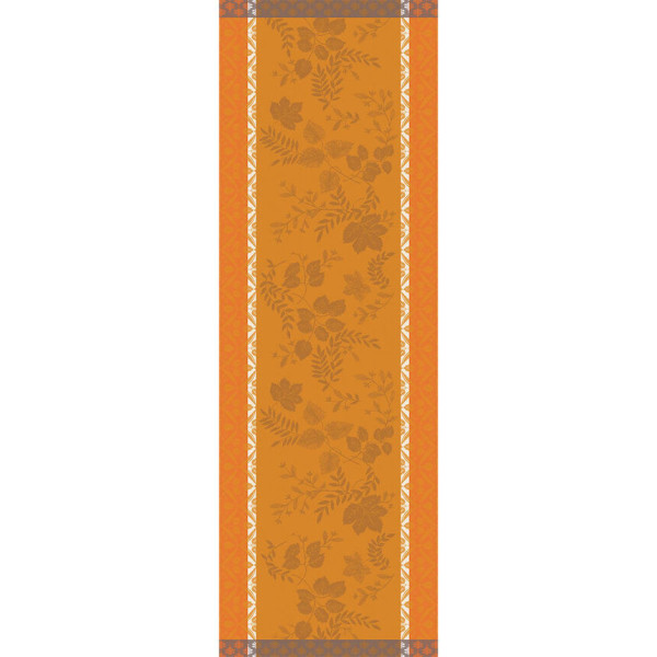 Chemin de table LE JACQUARD FRANCAIS Manor Lane Coloquinte 100% coton 50x150cm