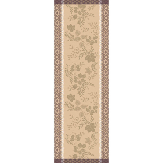 Chemin de table LE JACQUARD FRANCAIS Manor Lane Rosé des prés 100% coton 50x150cm