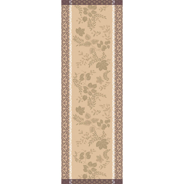 Chemin de table LE JACQUARD FRANCAIS Manor Lane Rosé des prés 100% coton 50x150cm