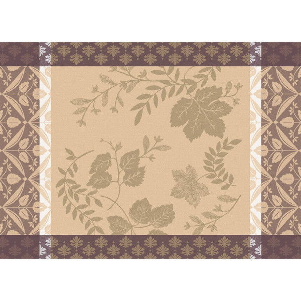 Set de table LE JACQUARD FRANCAIS Manor Lane Rosé des prés 100% coton enduit 50x36cm