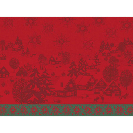 Set de table déperlant LE JACQUARD FRANCAIS Sous les Etoiles Houx 100% coton 50x36cm