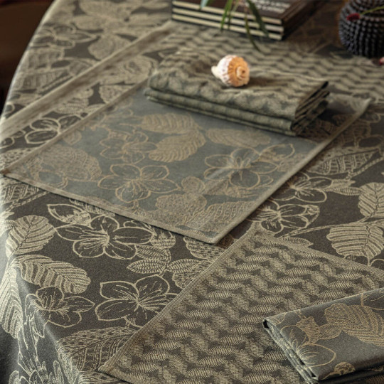 Set de table LE JACQUARD FRANCAIS Sulawesi Fleurs Canopée 100% coton enduit 50x36cm