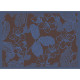 Set de table LE JACQUARD FRANCAIS Sulawesi Fleurs Terre Indigo 100% coton enduit 50x36cm