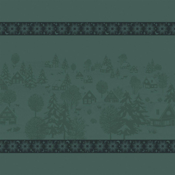 Serviette de table LE JACQUARD FRANCAIS Sous les Etoiles Gui 100% coton 55x55cm