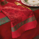 Serviette de table LE JACQUARD FRANCAIS Sous les Etoiles Houx 100% coton 55x55cm