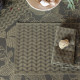 Serviette de table LE JACQUARD FRANCAIS Sulawesi Feuillage Canopée 100% coton 55x55cm