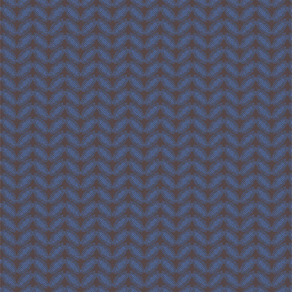 Serviette de table LE JACQUARD FRANCAIS Sulawesi Feuillage Terre Indigo 100% coton 55x55cm