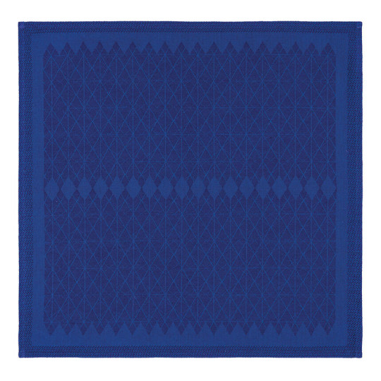 Serviette de table LE JACQUARD FRANCAIS Club Coton Deep blue coton et lin 50x50cm