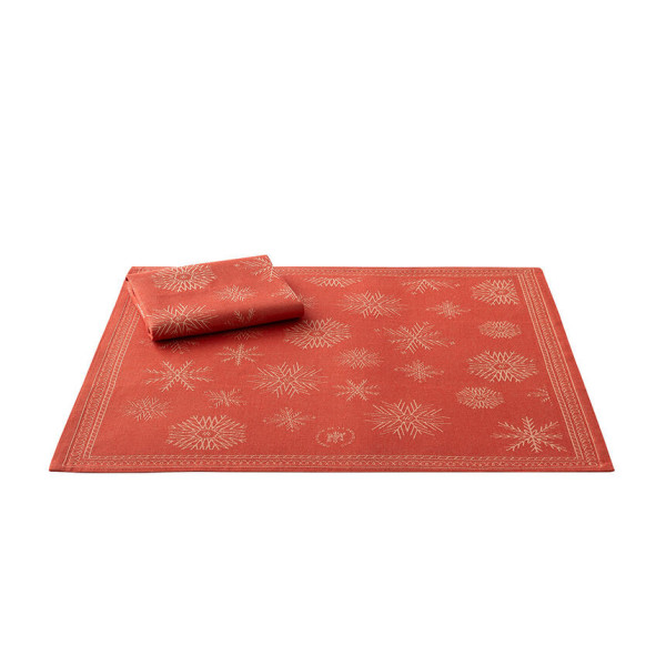 Lot de 2 serviettes de table LE JACQUARD FRANCAIS Ciel Etoilé Elysée coton 55x55cm